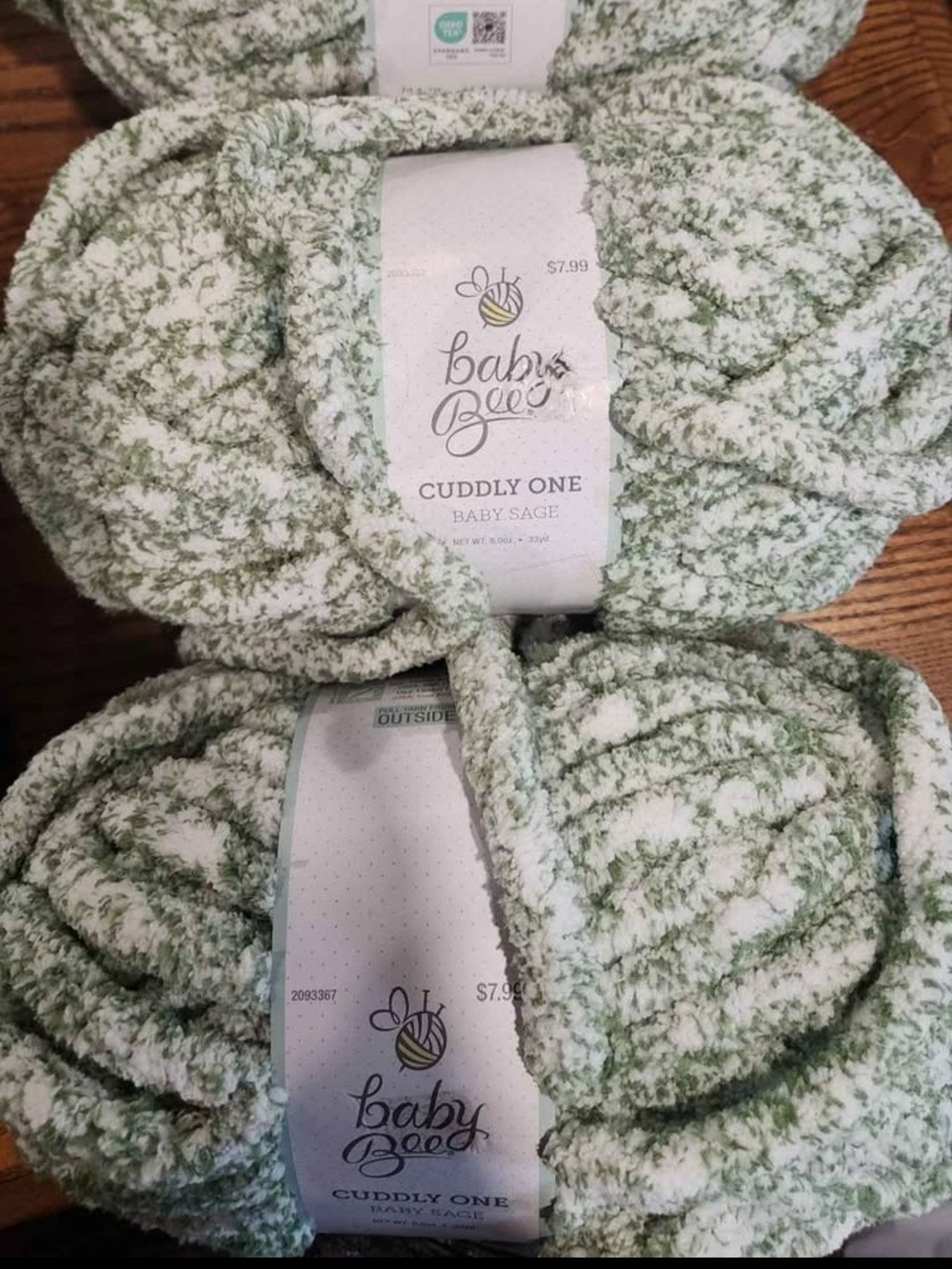 3 Hobby Lobby Baby Bee Cuddly One Throw Blanket in Baby Sage